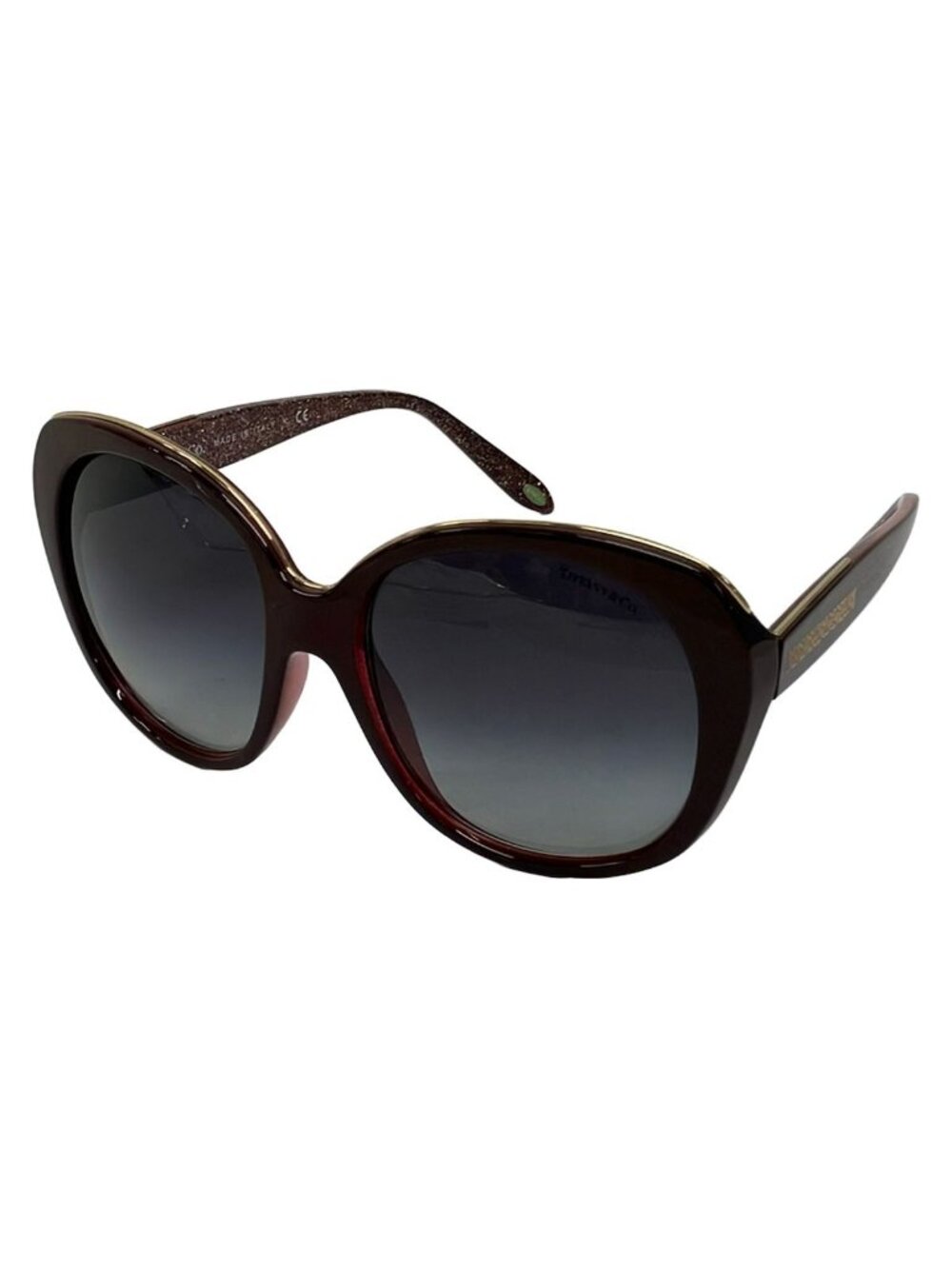 Tiffany & Co Sunglasses Navy Bordeaux Gold Glitter Eyewear